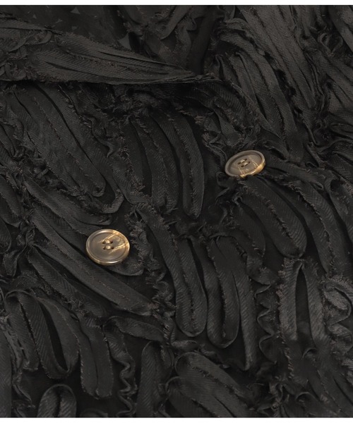 Settimissimo（セッティミッシモ）の「総刺繍 ダブル ジャケット（テーラードジャケット・レディース・ベージュ/ブラック・FREE）」の11枚目の写真