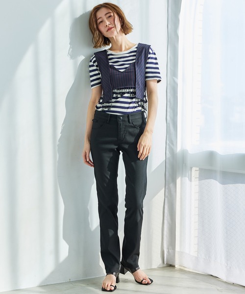 EDWIN（エドウィン）の「【WEB限定】EDWIN LADIES ハタラクロ COOL 涼しいスリムストレートパンツ【涼】（その他パンツ・レディース・ブラック・SMALL/X-LARGE/X-SMALL/MEDIUM/LARGE）」の6枚目の写真