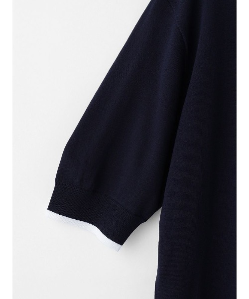 Perfect Suit FActory（パーフェクトスーツファクトリー）の「5分袖クル-ホック配色ニット（ニット/セーター・レディース・ライトグレー/オフホワイト/ネイビー・M/L/S）」の19枚目の写真