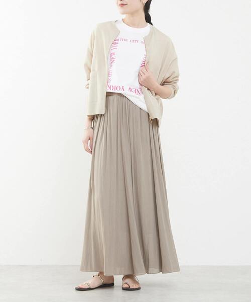 Liesse(リエス)の「パネルフレアスカート(スカート・レディース・ベージュ/ブルー/スミクロ・FREE)」の18枚目の写真