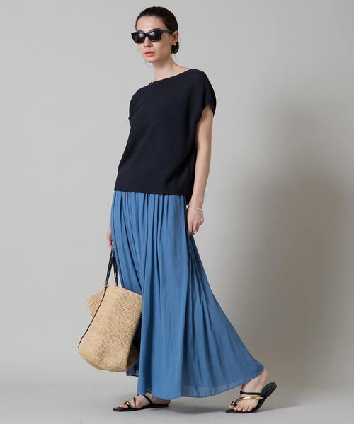 Liesse(リエス)の「パネルフレアスカート(スカート・レディース・ベージュ/ブルー/スミクロ・FREE)」の12枚目の写真