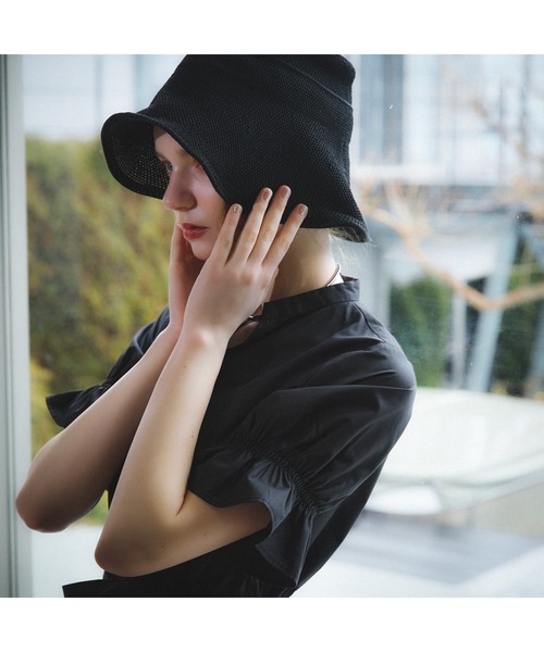 Andemiu（アンデミュウ）の「サーモサマーハット450030（ハット・レディース・ブラック/ナチュラル・FREE）」の16枚目の写真