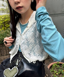 レースノースリパーカー　カスタネ Kastane（カスタネ）の「【yamada企画/WEB限定】レースノースリ