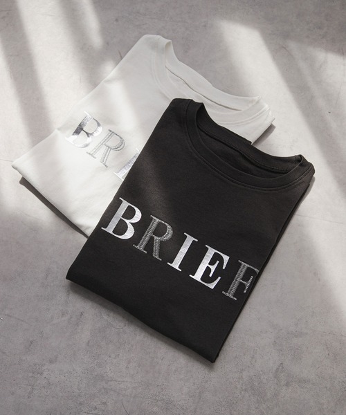 rectangle(レクタングル)の「箔プリント×刺繍ロゴTシャツ(Tシャツ/カットソー・レディース・ブラック/ホワイト/オートミール・FREE)」の20枚目の写真