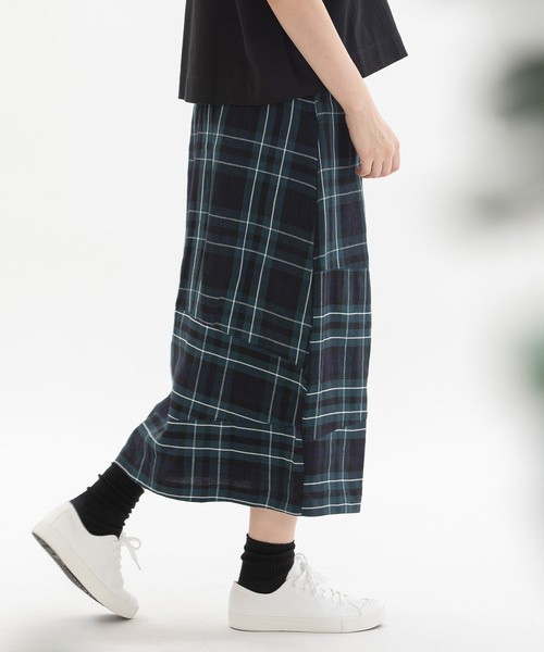 nop de nod(ノップドゥノッド)の「Pommeリネンレーヨン切り替えスカート(スカート・レディース・ブラック/スミクロ/ネイビー・M)」の12枚目の写真