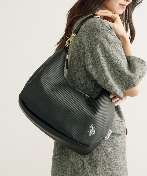 セール】【U.S. POLO ASSN.】プリーツビッグショルダーバッグ