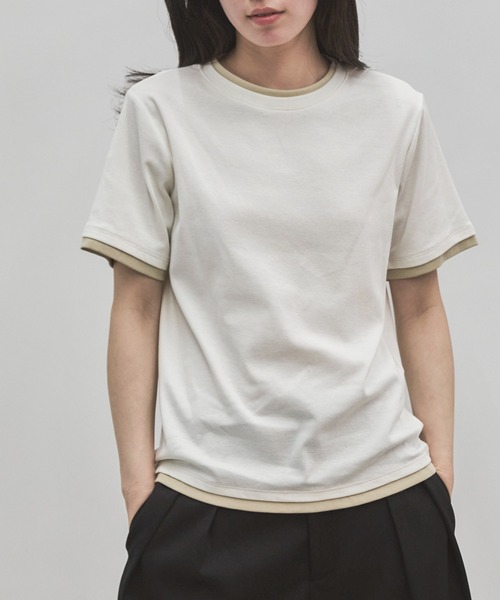 ダブルレイヤードフライスTee（Tシャツ/カットソー）｜feepur
