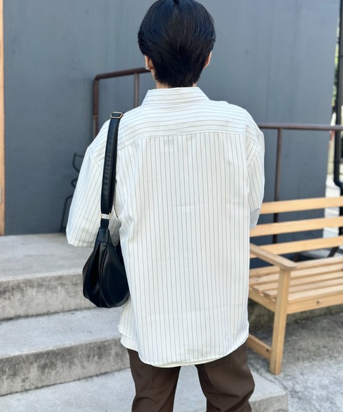 link lot(リンクロット)の「ストライプ オーバーサイズ レギュラーカラーシャツ(シャツ/ブラウス・メンズ・ホワイト/ブラック・M/L)」の16枚目の写真