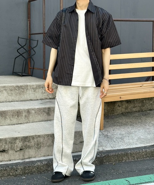 link lot(リンクロット)の「ストライプ オーバーサイズ レギュラーカラーシャツ(シャツ/ブラウス・メンズ・ホワイト/ブラック・M/L)」の22枚目の写真