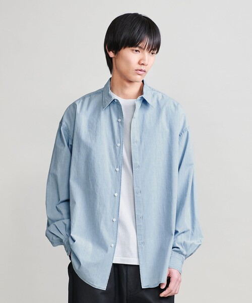 【24AW】H BEAUTY&YOUTH アイスウォッシュデニムシャツ Lサイズ 24AW】H BEAUTY&YOUTH アイスウォッシュデニムシャツ Lサイズ