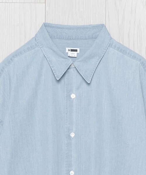 【24AW】H BEAUTY&YOUTH アイスウォッシュデニムシャツ sサイズ 新品25SS H beauty&youth アイスウォッシュデニムシャツ M