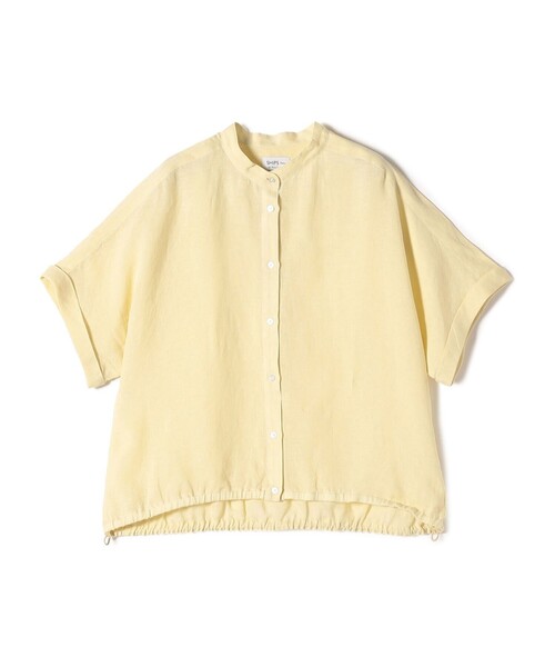 【新品】 SHIPS EURO Linen 七分袖カットソー M ホワイト SHIPS Colors:ユーロ リネン (EURO Linen) ヒヨク シャツ