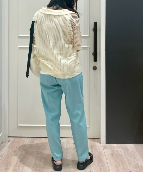 Right-on(ライトオン)の「【HONEYSUCKLE ROSE】リブタンクトップ(タンクトップ・レディース・ブラック/ブラック×ホワイト/オフホワイト・L/M)」の4枚目の写真