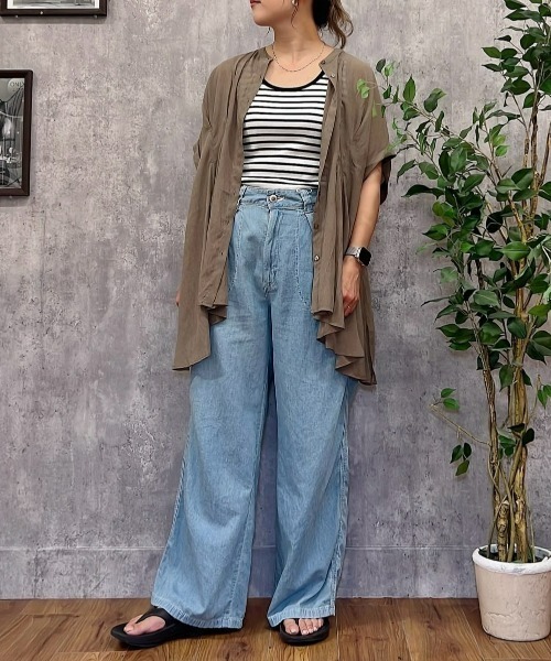 Right-on(ライトオン)の「【HONEYSUCKLE ROSE】リブタンクトップ(タンクトップ・レディース・ブラック/ブラック×ホワイト/オフホワイト・L/M)」の22枚目の写真