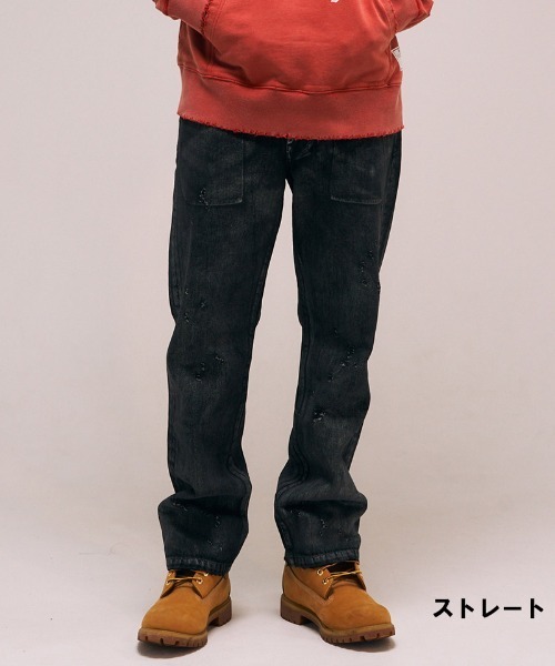 EFFECTEN(エフェクテン)の「mp13750- Rainbow Black Denim Pants デニムパンツ(デニムパンツ・メンズ・ブラック系その他/ブラック系その他2・ONE SIZE)」の1枚目の写真