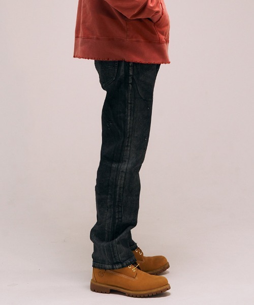 EFFECTEN(エフェクテン)の「mp13750- Rainbow Black Denim Pants デニムパンツ(デニムパンツ・メンズ・ブラック系その他/ブラック系その他2・ONE SIZE)」の4枚目の写真