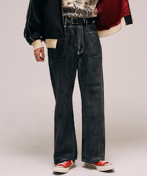 EFFECTEN(エフェクテン)の「mp13750- Rainbow Black Denim Pants デニムパンツ(デニムパンツ・メンズ・ブラック系その他/ブラック系その他2・ONE SIZE)」の13枚目の写真