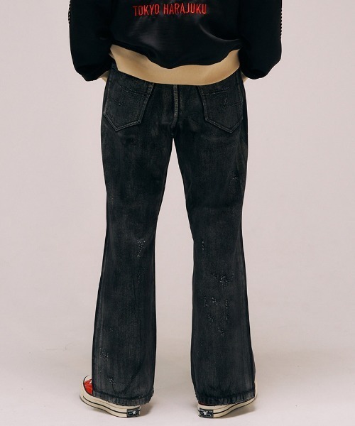 EFFECTEN(エフェクテン)の「mp13750- Rainbow Black Denim Pants デニムパンツ(デニムパンツ・メンズ・ブラック系その他/ブラック系その他2・ONE SIZE)」の15枚目の写真