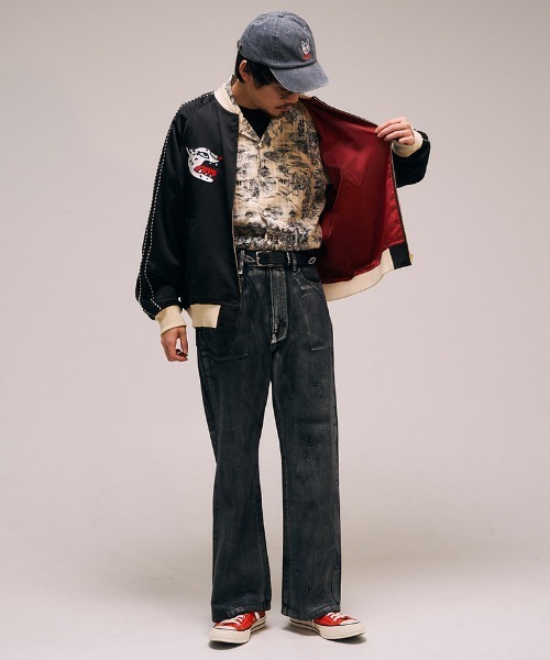 EFFECTEN(エフェクテン)の「mp13750- Rainbow Black Denim Pants デニムパンツ(デニムパンツ・メンズ・ブラック系その他/ブラック系その他2・ONE SIZE)」の17枚目の写真