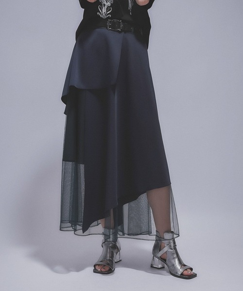HARE(ハレ)の「ハイショクレイヤースカート(HARE)(スカート・レディース・ブラック/グリーン・FREE)」の13枚目の写真