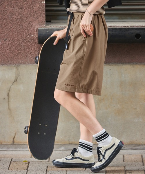 KELTY（ケルティ）の「【セットアップ可】KELTY/ケルティ 別注 ワンポイントロゴ 4WAYストレッチ ウェビングベルト イージーショートパンツ / UVカット（その他パンツ・レディース・グレイッシュベージュ/ブラック/チャコール/ネイビー・L/M）」の18枚目の写真