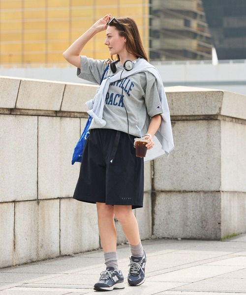 KELTY（ケルティ）の「【セットアップ可】KELTY/ケルティ 別注 ワンポイントロゴ 4WAYストレッチ ウェビングベルト イージーショートパンツ / UVカット（その他パンツ・レディース・グレイッシュベージュ/ブラック/チャコール/ネイビー・L/M）」の12枚目の写真