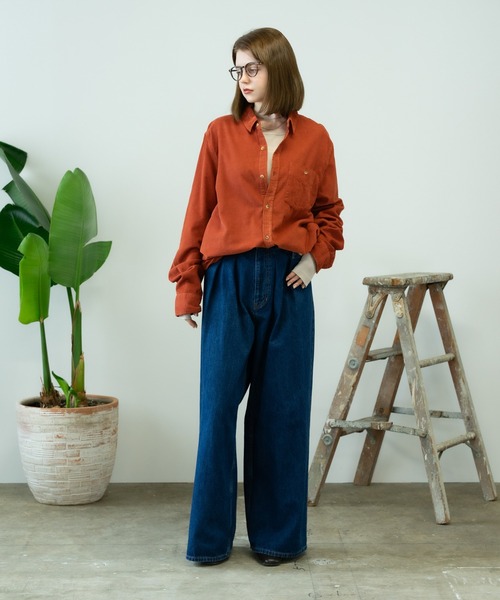 ROLLA'S(ローラス)の「▲ROLLA'S/ローラス MEN AT WORK CORD SHIRT コーデュロイシャツ(シャツ/ブラウス・レディース・サンドベージュ・S)」の3枚目の写真