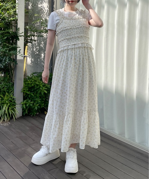 abc une face（アーベーセーアンフェイス）の「フリルキャミワンピース（ワンピース・レディース・ブラック/イエロー系その他/ホワイト系その他/ホワイト・FREE）」の16枚目の写真