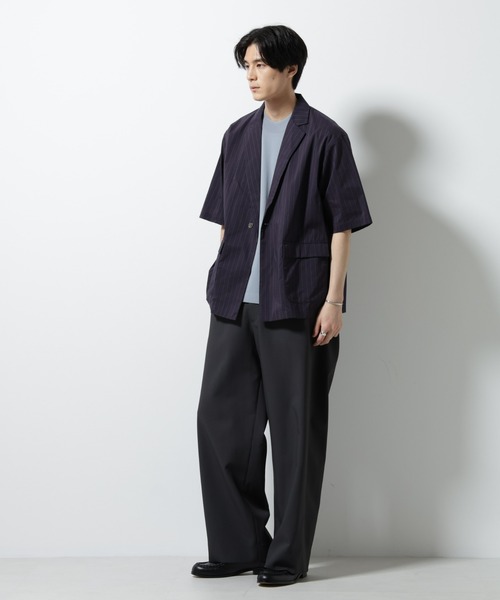 NANO universe（ナノユニバース）の「TEXBRID(R)シャツジャケット 半袖（テーラードジャケット・メンズ・その他1/その他2・S/M/L）」の16枚目の写真