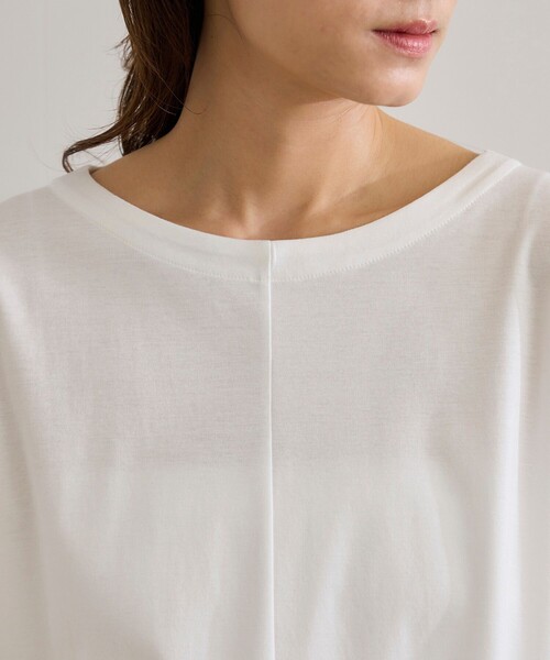 ROPE'（ロペ）の「【洗える・ナノシア加工】スムース半袖 Aラインカットソー（Tシャツ/カットソー・レディース・グレー/オフホワイト/ブラック・FREE）」の13枚目の写真