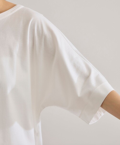 ROPE'（ロペ）の「【洗える・ナノシア加工】スムース半袖 Aラインカットソー（Tシャツ/カットソー・レディース・グレー/オフホワイト/ブラック・FREE）」の14枚目の写真