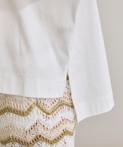 ROPE'（ロペ）の「【洗える・ナノシア加工】スムース半袖 Aラインカットソー（Tシャツ/カットソー・レディース・グレー/オフホワイト/ブラック・FREE）」の15枚目の写真