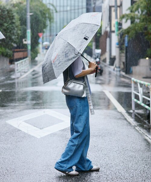 Franklin Climbing（フランクリンクライミング）の「【Franklin Climbing】【RAIN】自動開閉晴れ雨兼用折り畳み傘（折りたたみ傘・レディース・ブラック/ベージュ系その他/ホワイト系その他/グレー・ONE SIZE）」の5枚目の写真