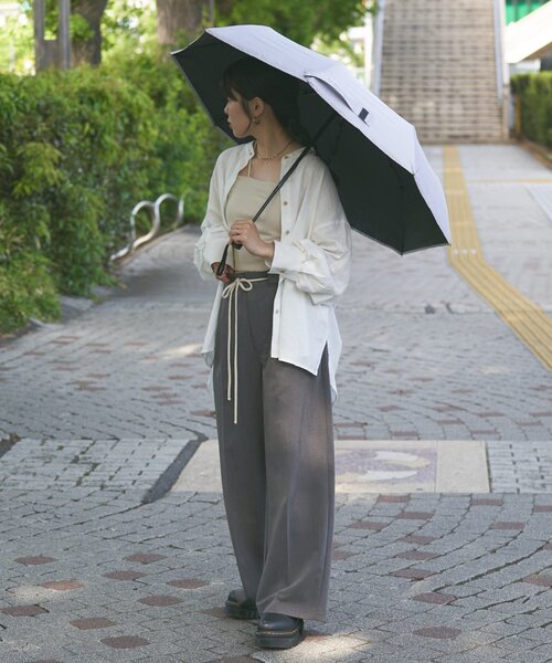 Franklin Climbing（フランクリンクライミング）の「【Franklin Climbing】【RAIN】自動開閉晴れ雨兼用折り畳み傘（折りたたみ傘・レディース・ブラック/ベージュ系その他/ホワイト系その他/グレー・ONE SIZE）」の8枚目の写真