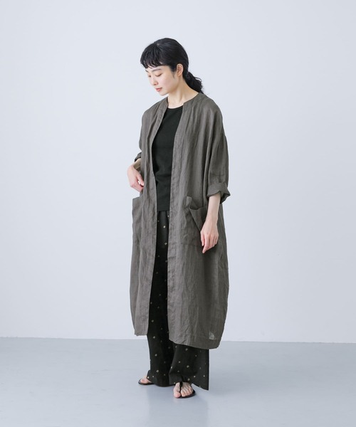 最終★新品★ plage シルクリネンガウン リネンコート リネンロングガウン（その他アウター）｜かぐれ（カグレ）の