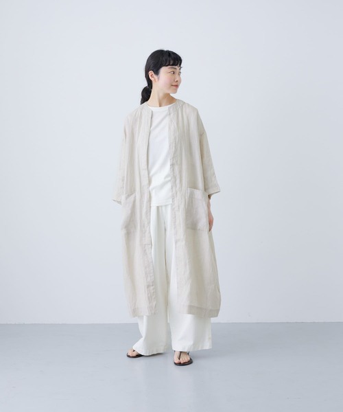 リネンロングガウン（その他アウター）｜かぐれ（カグレ）の