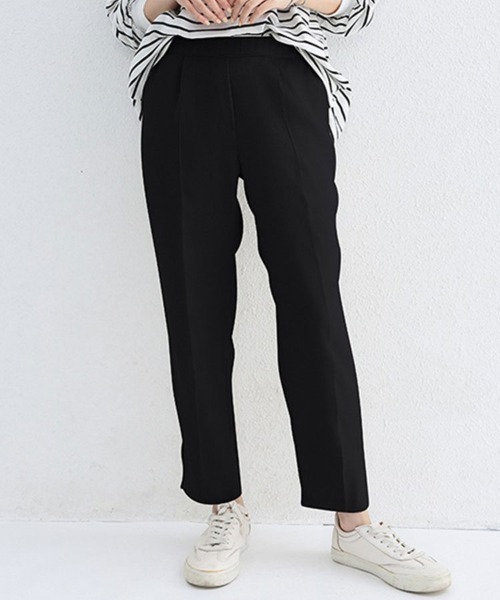 SallyLunn(サリーラン)の「シンプルテーパードパンツ(チノパンツ・レディース・アイボリー/ブラック/ブラウン・LARGE/MEDIUM)」の2枚目の写真