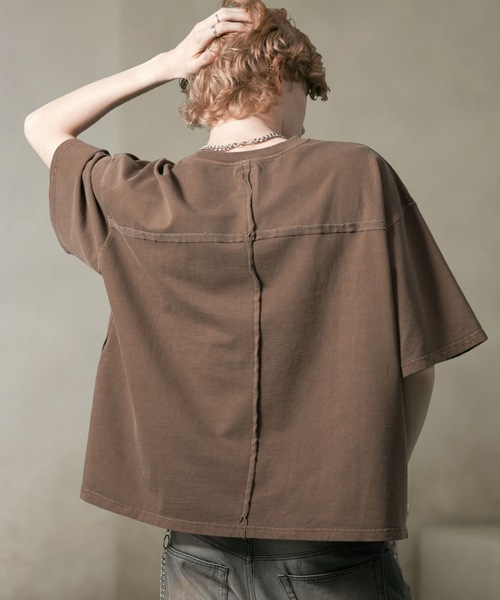 ANEDIST（アンディスト）の「オーバーダイメタルロゴTシャツ（Tシャツ/カットソー・メンズ・ブラウン/ブラック・L/M）」の8枚目の写真