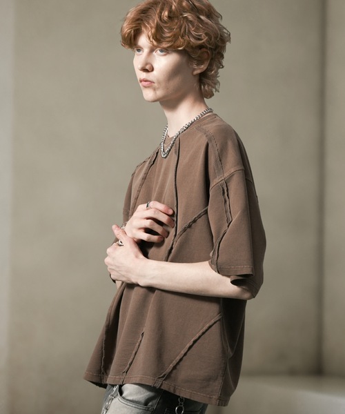 ANEDIST（アンディスト）の「オーバーダイメタルロゴTシャツ（Tシャツ/カットソー・メンズ・ブラウン/ブラック・L/M）」の10枚目の写真