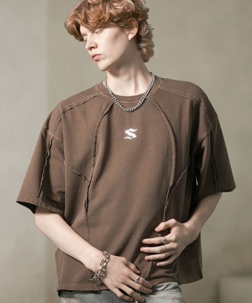 ANEDIST（アンディスト）の「オーバーダイメタルロゴTシャツ（Tシャツ/カットソー・メンズ・ブラウン/ブラック・L/M）」の11枚目の写真