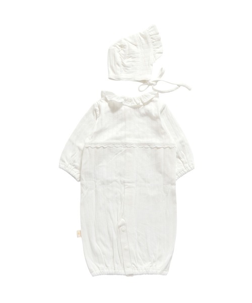 MAKE YOUR DAY（メイクユアデイ）の「ユニボンネット付きセレモニードレス（その他ベビーウェア・キッズ・オフホワイト・50-70cm）」の12枚目の写真