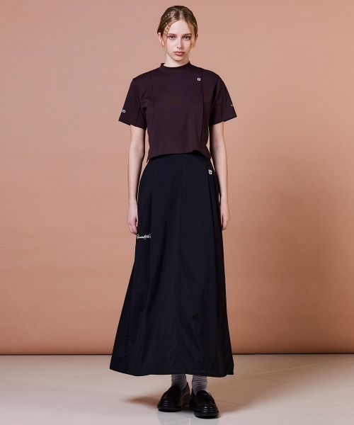 DOUBLE STANDARD CLOTHING(ダブルスタンダードクロージング)の「フロストナイロン ドローストリングスカート(スカート・レディース・カーキ/ブラック・38/36)」の17枚目の写真