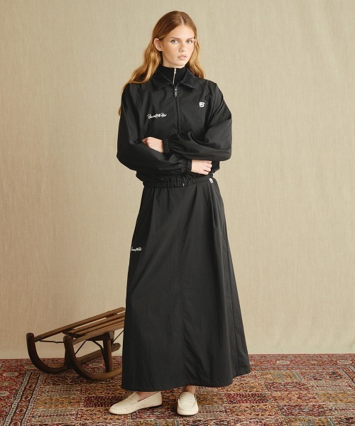 DOUBLE STANDARD CLOTHING(ダブルスタンダードクロージング)の「フロストナイロン ドローストリングスカート(スカート・レディース・カーキ/ブラック・38/36)」の18枚目の写真