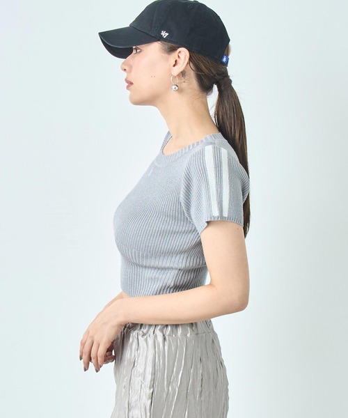 ANAP(アナップ)の「ラメ 肩 ライン ニット トップス(ニット/セーター・レディース・ピンク/グレー/ブラック・FREE)」の18枚目の写真