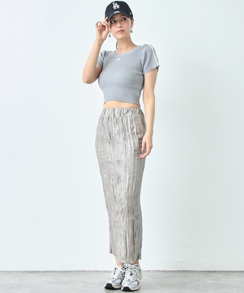 ANAP(アナップ)の「ラメ 肩 ライン ニット トップス(ニット/セーター・レディース・ピンク/グレー/ブラック・FREE)」の20枚目の写真