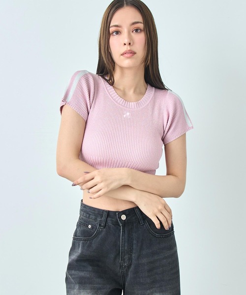 ANAP(アナップ)の「ラメ 肩 ライン ニット トップス(ニット/セーター・レディース・ピンク/グレー/ブラック・FREE)」の22枚目の写真