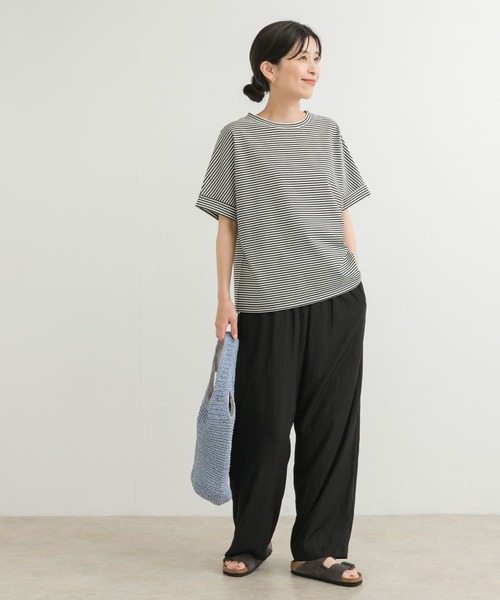 【値下げ】アーバンリサーチドアーズ　ドライタッチリラックスパンツ　ネイビー URBAN RESEARCH DOORS（アーバンリサーチドアーズ）の「ドライ