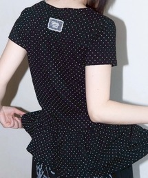 ★FANCY CLUB★ドット柄 フリル付き 半袖Tシャツ FANCY CLUB|ファンシークラブのトップス(半袖)通販 - ZOZOTOWN