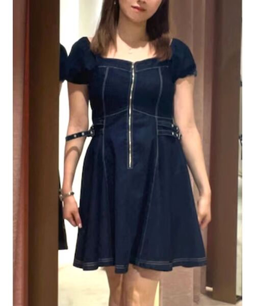 CALNAMUR（カルナムール）の「２ＷＡＹデニムワンピース（ワンピース・レディース・インディゴブルー/ブラック・FREE）」の8枚目の写真