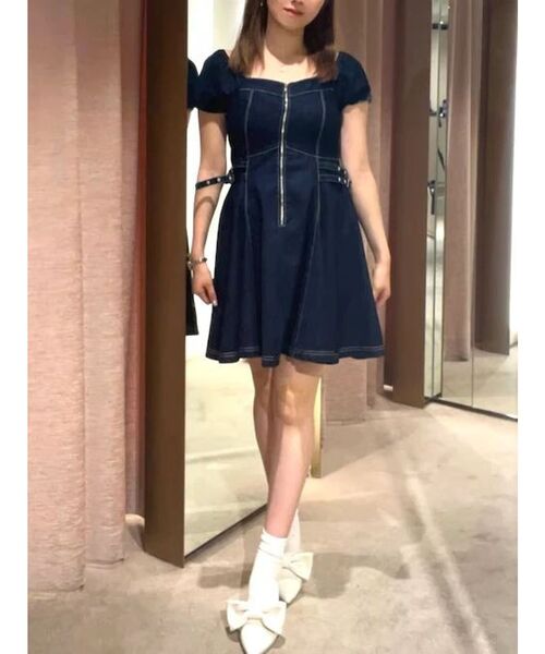 CALNAMUR（カルナムール）の「２ＷＡＹデニムワンピース（ワンピース・レディース・インディゴブルー/ブラック・FREE）」の9枚目の写真